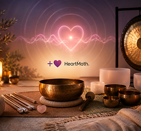 Sound + Breath is a four week HeartMath® coherence and immersive sound series designed to help participants shift their internal state through heart focused breathing, attention, and emotion. Each 90 minute session explores a different theme, from finding coherence and appreciation to resilience and heart connection, then carries that practice into a restorative sound experience.
Come for one session or experience the full series.