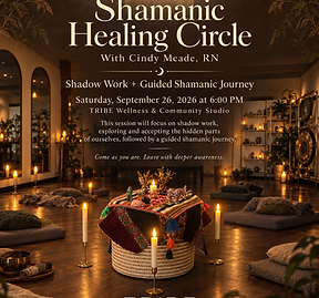 🔥🌿 Shamanic Healing Circle
Are you carrying energy that no longer feels like yours?
Join us for an evening of guided release, grounding, and inner journeying in a supportive, intentionally held space.
Our circle will include:
• Opening Sacred Space in the Peruvian tradition
• Breathwork + grounding practices
• Shadow Work. Finding and accepting hidden parts of ourselves.
• Guided Shamanic Journey to the Lower World
• Receiving insight, messages, or a spirit animal helper
• Small group integration + reflection • Tea and connection to close
This experience is designed to help clear stagnant energy, restore balance to the luminous energy field, and reconnect you to guidance within.
Come curious. Come open. Come as you are.