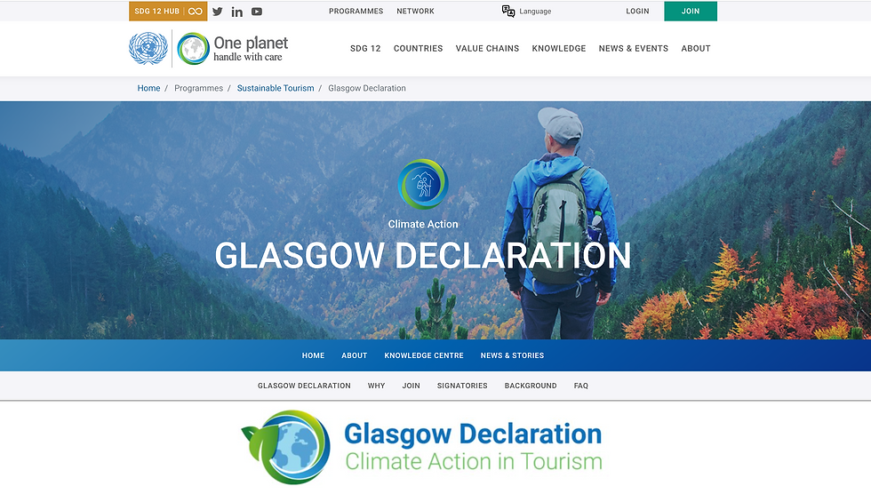 Glasgow Declaration on Climate Action in Tourism