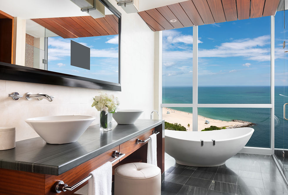 Epic views from the bathrooms at The Ritz-Carlton Bal Harbour, Miami 