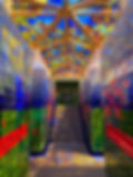 Stained glass at Beaverbrook by Brain Clarke