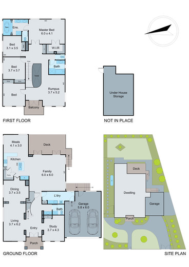 Floor & Site Plan in Colour