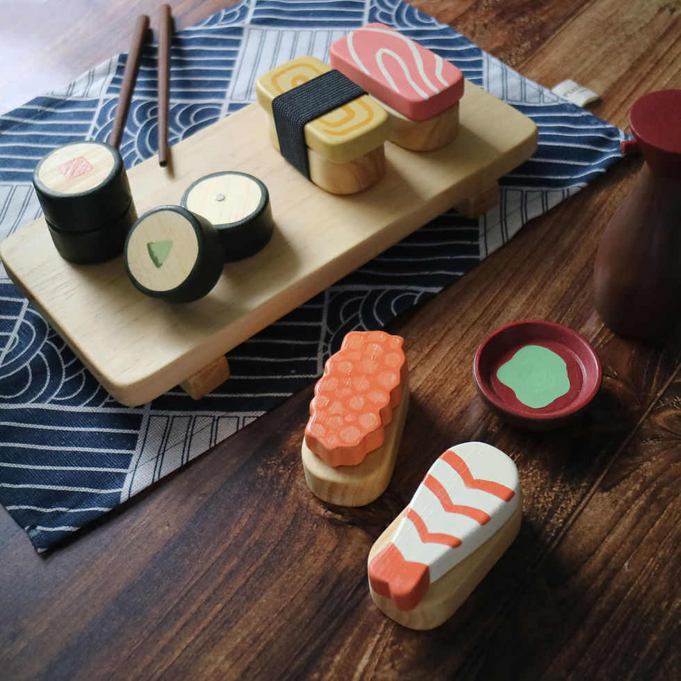 Thumbnail: Wooden Toy Sushi set