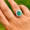 Thumbnail: Vintage c1950 Emerald and Diamond Ring crafted in 18ct White Gold