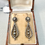 Thumbnail: Victorian Sparkling Paste Dangle Drop Earrings set in Silver & Gold