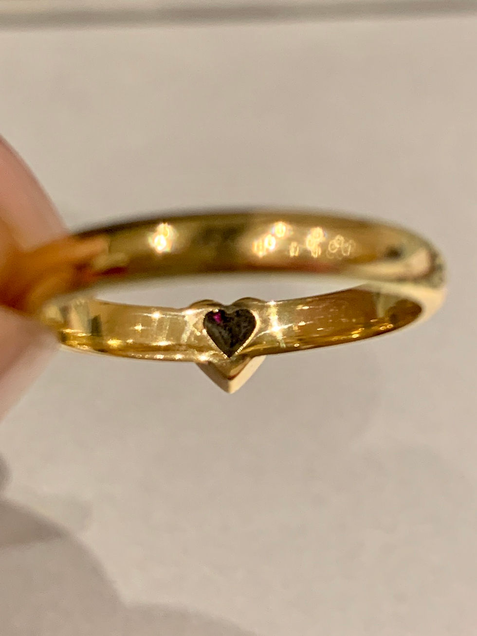 Thumbnail: New & Exclusive Ruby Heart & Diamond Ring crafted in 18k  yellow Gold 