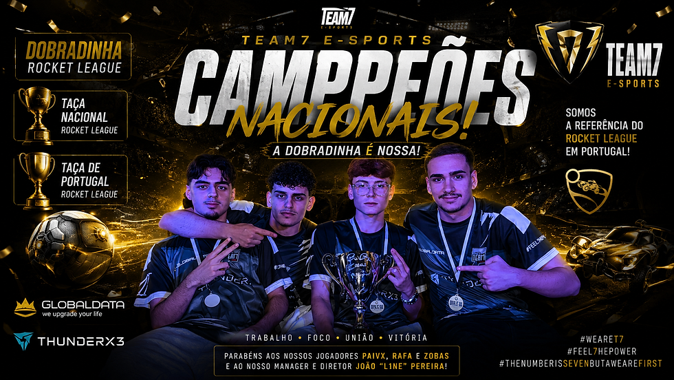 🏆 TEAM7 FAZ A DOBRADINHA! CAMPEÕES DA TAÇA DE PORTUGAL DE ROCKET LEAGUE
