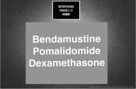 NCT01754402: Phase 1 / 2 - Bendamustine + Pomalidomide + Dex in Relapsed Multiple Myeloma
