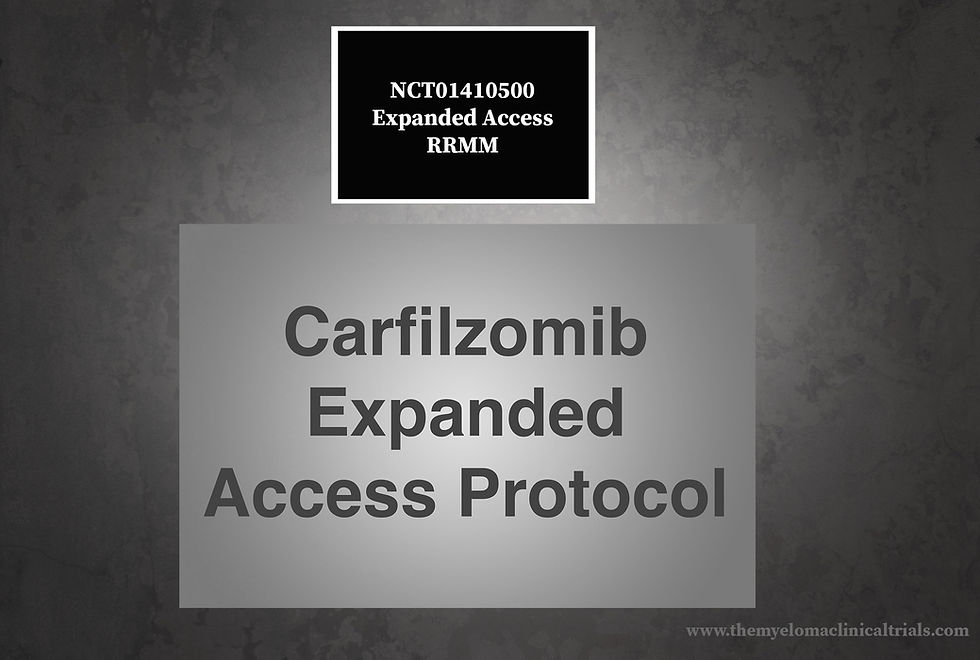 Carfilzomib Multiple Myeloma Expanded Access Protocol