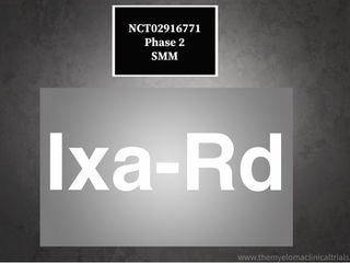 NCT02916771: Phase 2: Trial of Combination of Ixazomib and Lenalidomide and Dexamethasone in SMM
