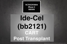 NCT05393804: Phase 2: Trial of CART Ide-cel (bb2121) Status Post Hematopoietic cell Transplantation