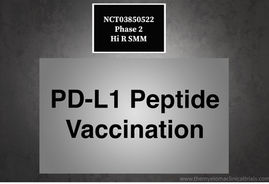 NCT03850522: Phase 2: PD-L1 Peptide Vaccination in High Risk Smoldering Multiple Myeloma