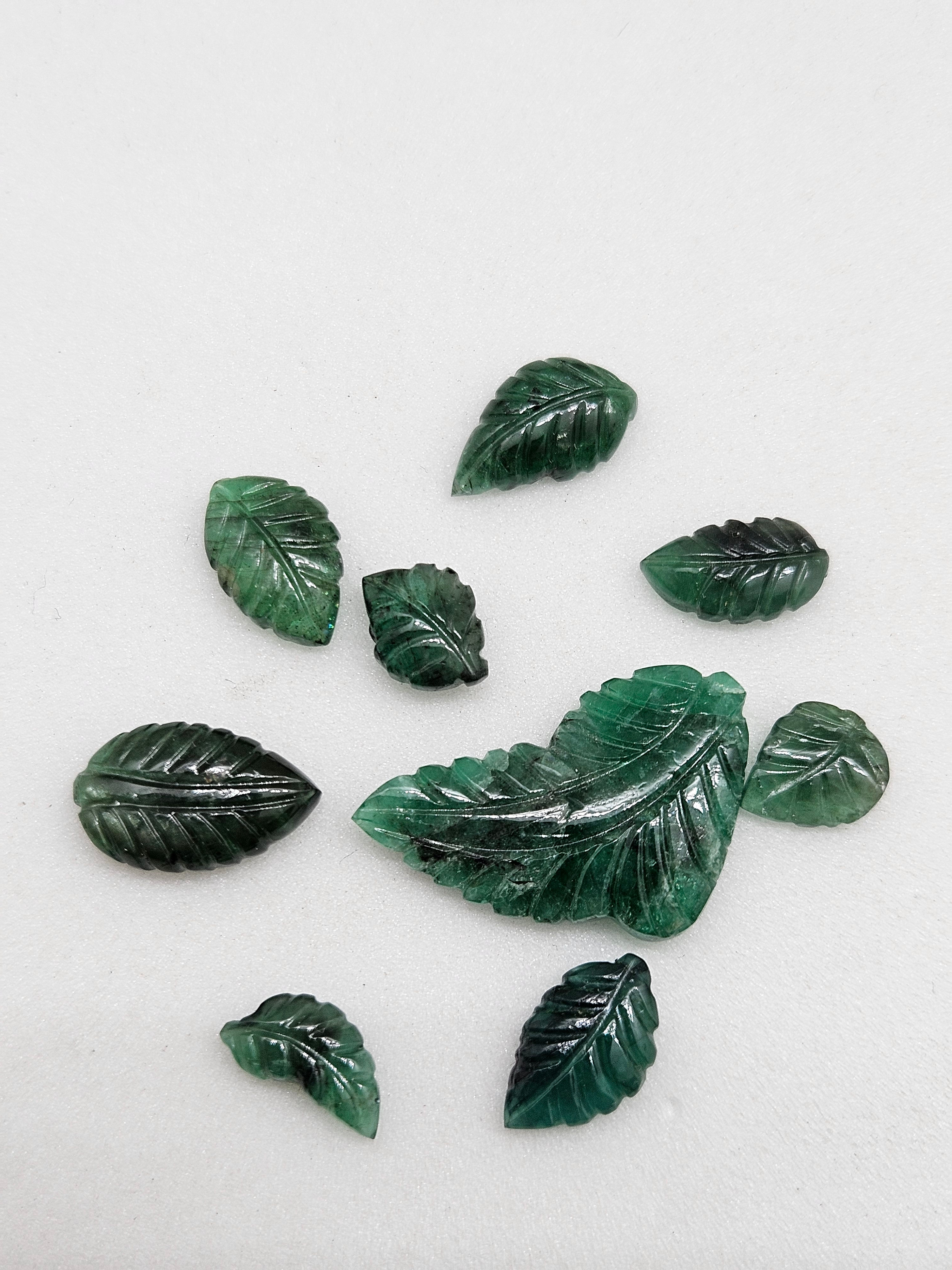 Emerald Leaf Carving