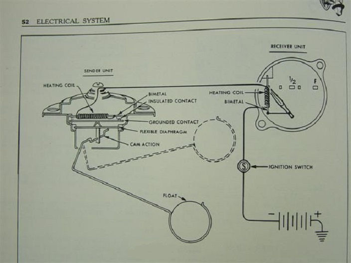 1955 Ford Part 114 12 Volt to 6 Volt Fuel Gauge and Sender