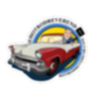 Hot Rod Reverend Vinyl Sticker, Color Cartoon, 3"