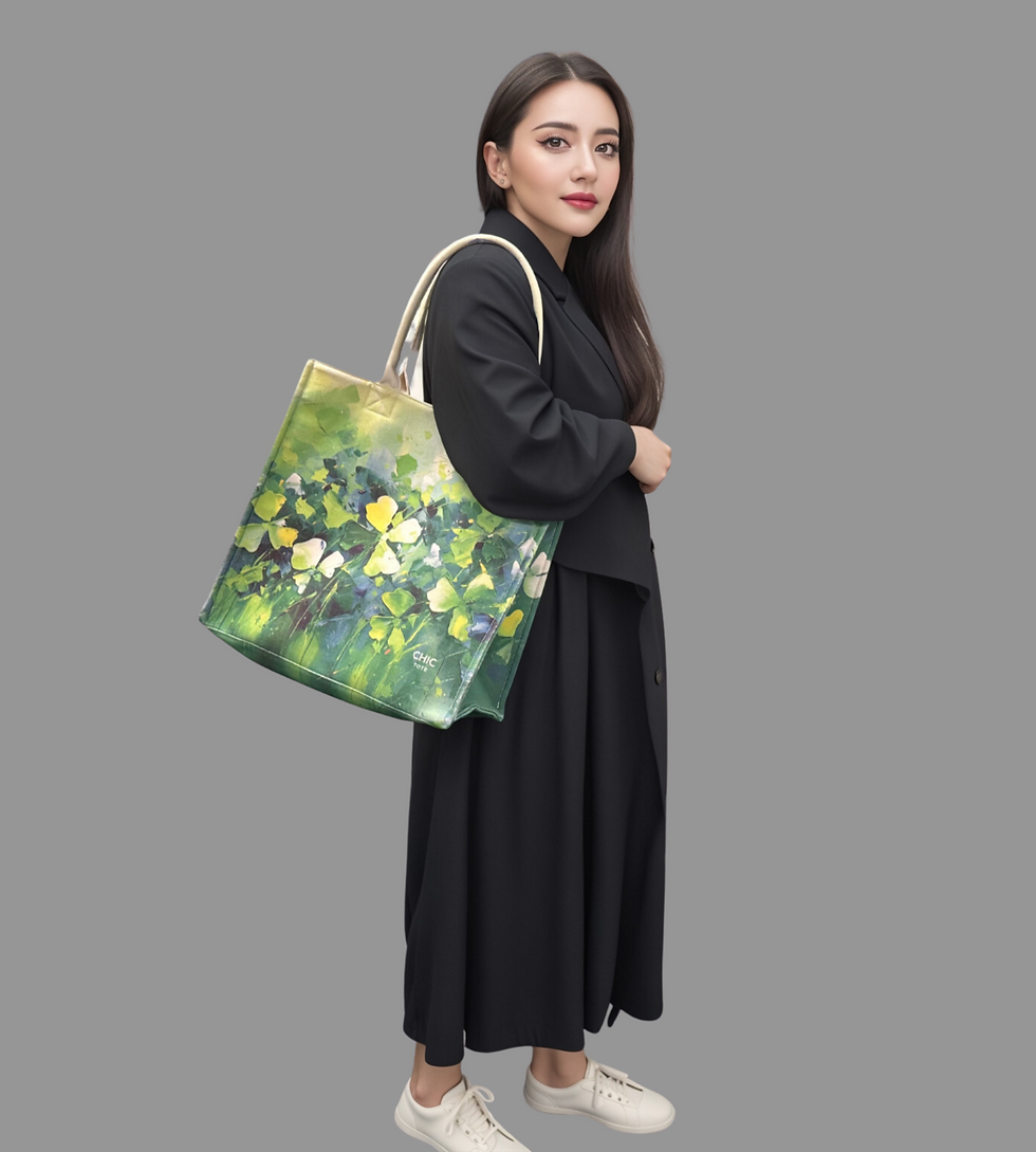 Thumbnail: Luggage-Sized Tote | Irish Gift | Large Tote | Shopping Bag | Irish Shamrock