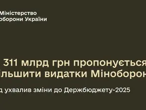 Уряд підтримав збільшення видатків Міноборони на 311 млрд грн