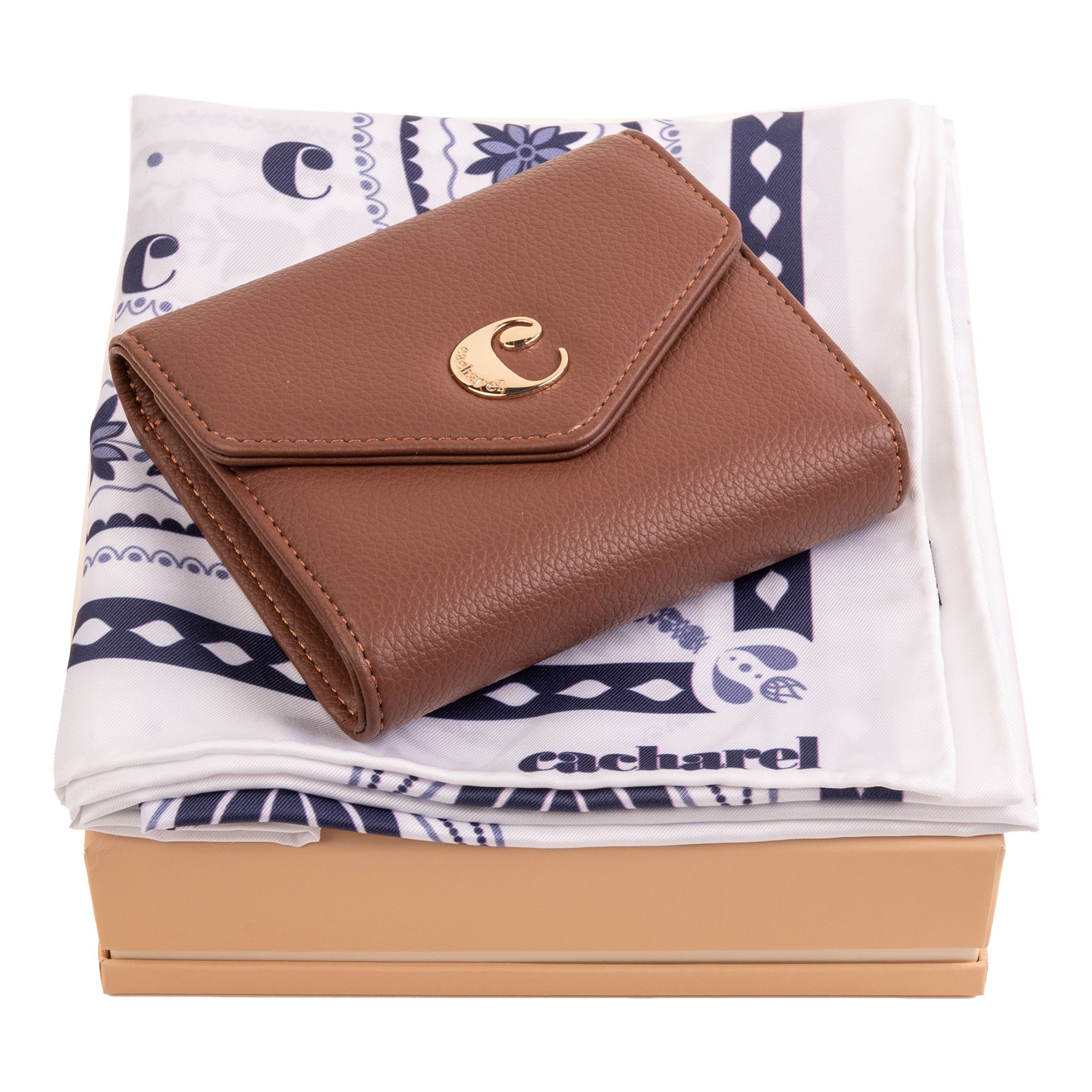 Dirbtinės odos piniginė CACHAREL ALMA su logotipo spauda