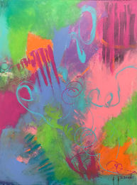Exuberance #3 Acrylic on canvas abstract expressionism