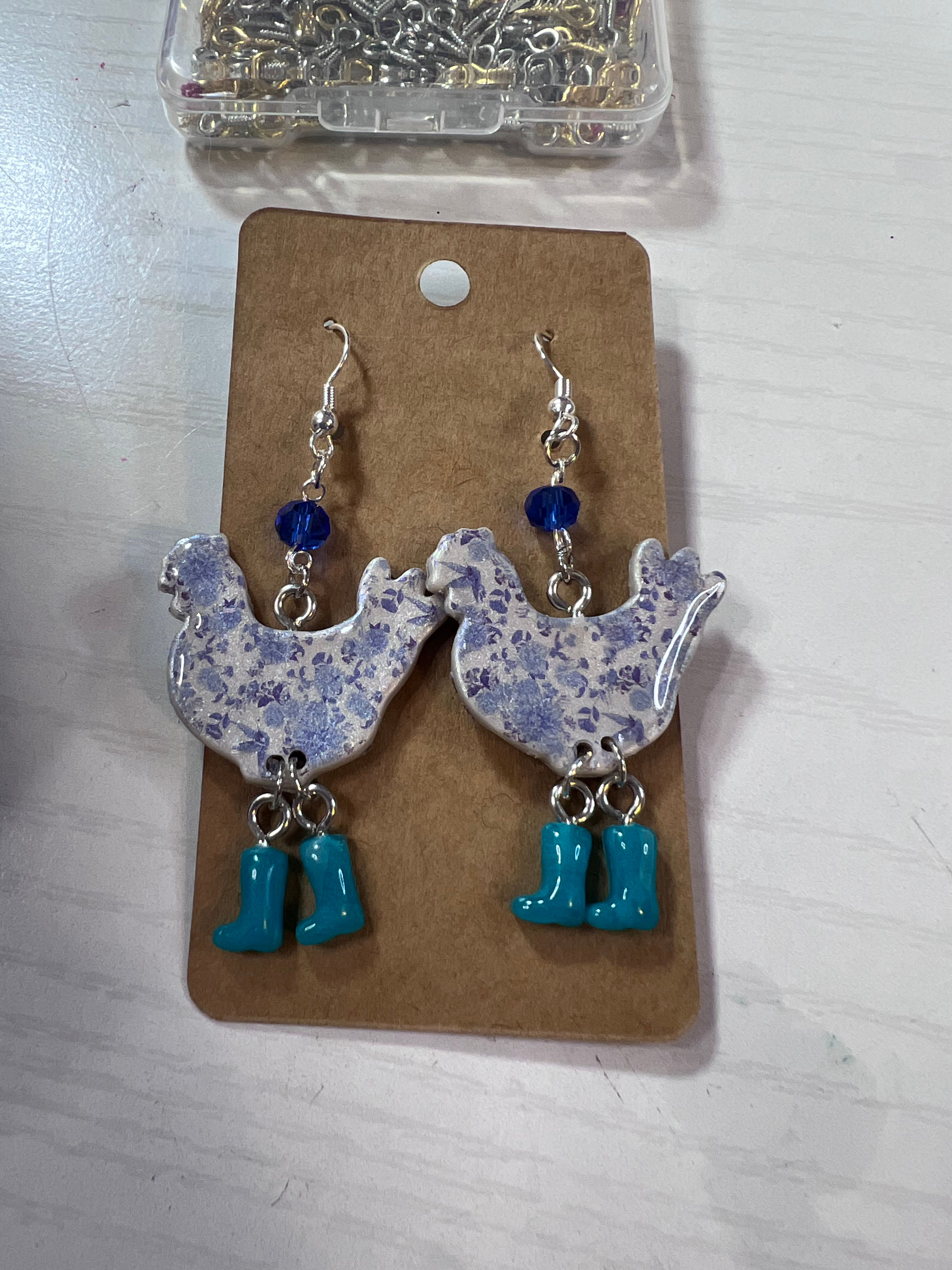 Funky Blue Chickens
