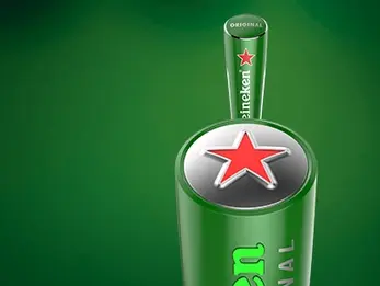 Product design and branding for Heineken, Iconic Draught column product design, beer tap design, Bar design