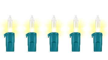 5pcs VintaClear Warm White Christmas Lights
