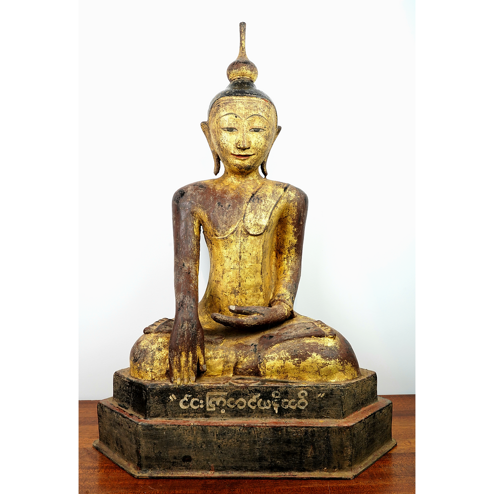 burmese konbaung dry lacquer buddha statue amarapura burma