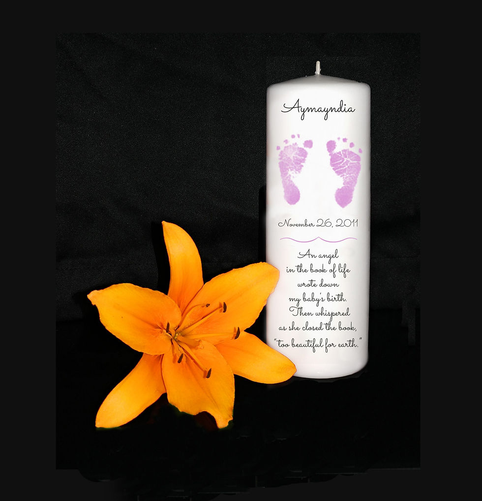 An Angel Whispered (Girl) Personalized Memorial Photo Candle