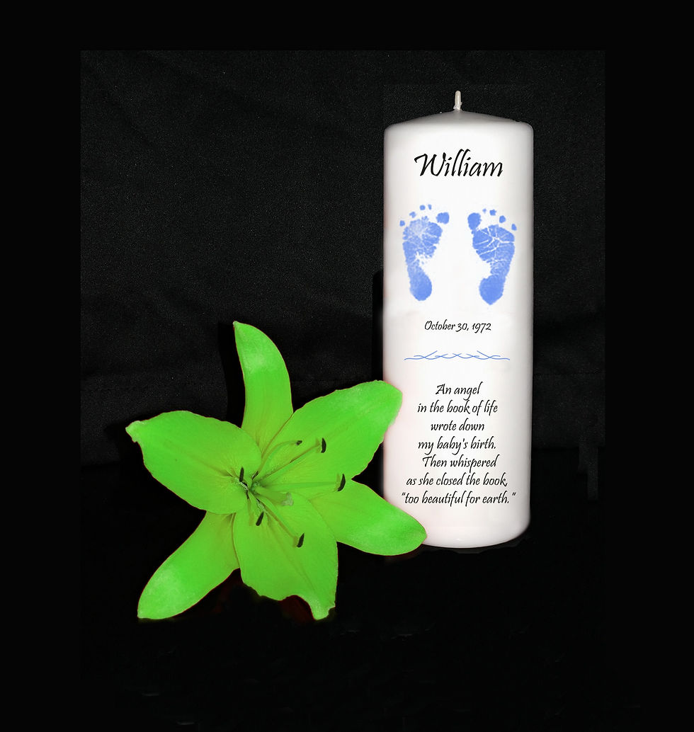 An Angel Whispered (Boy) Personalized Memorial Photo Candle