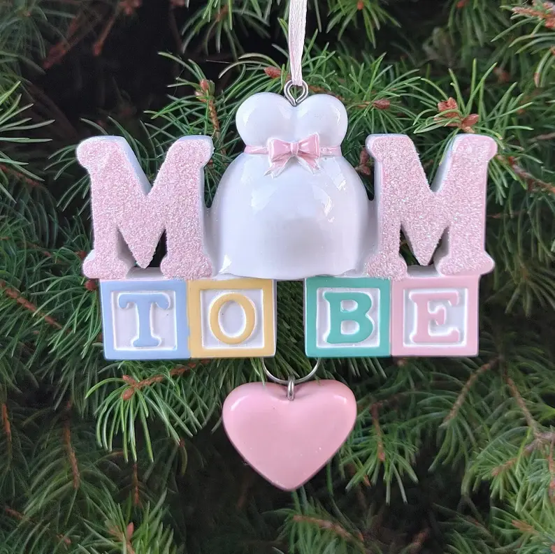 Thumbnail: Mom to Be Personalized Christmas Ornament