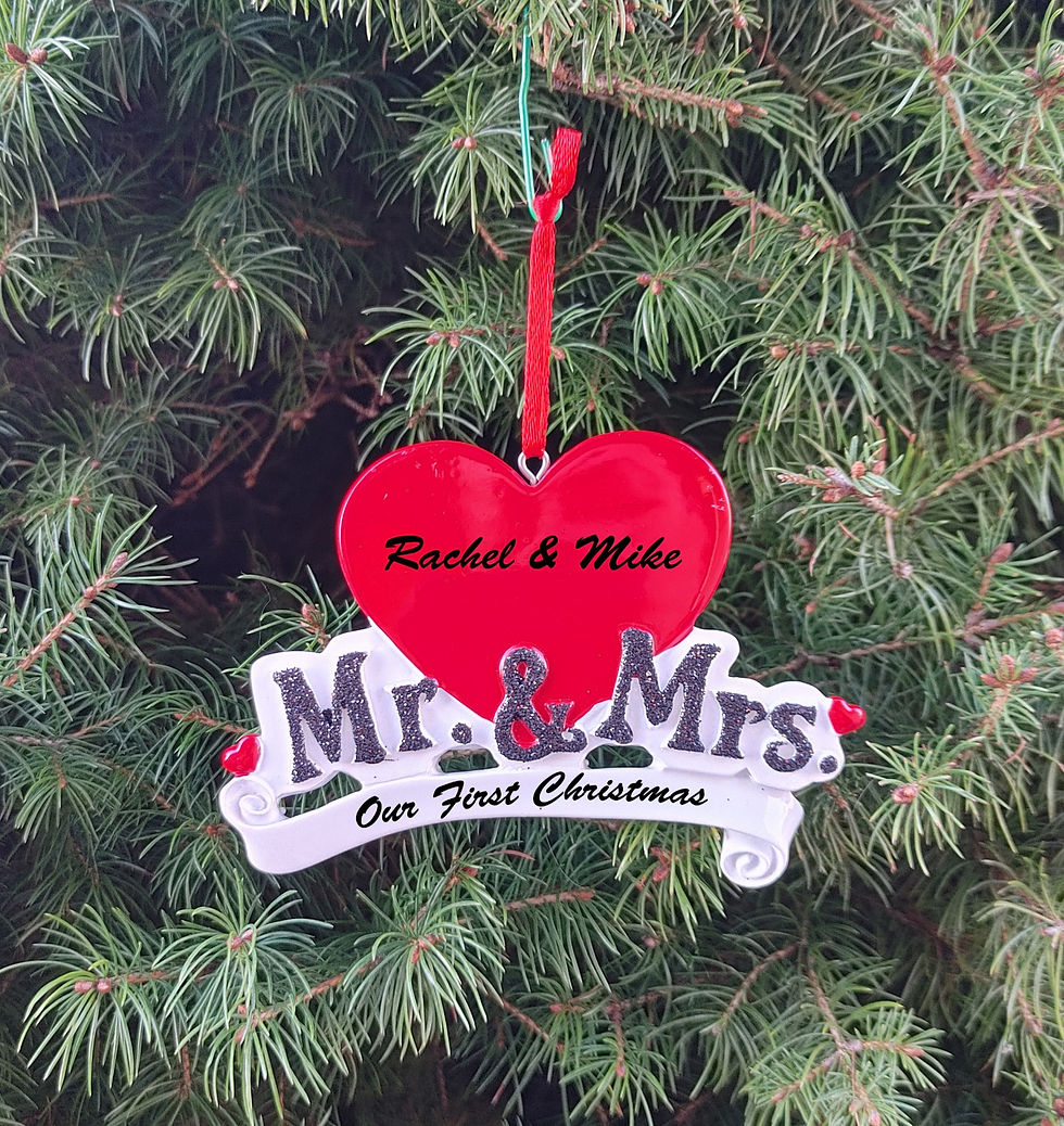 Mr. & Mrs. Personalized Christmas Ornament