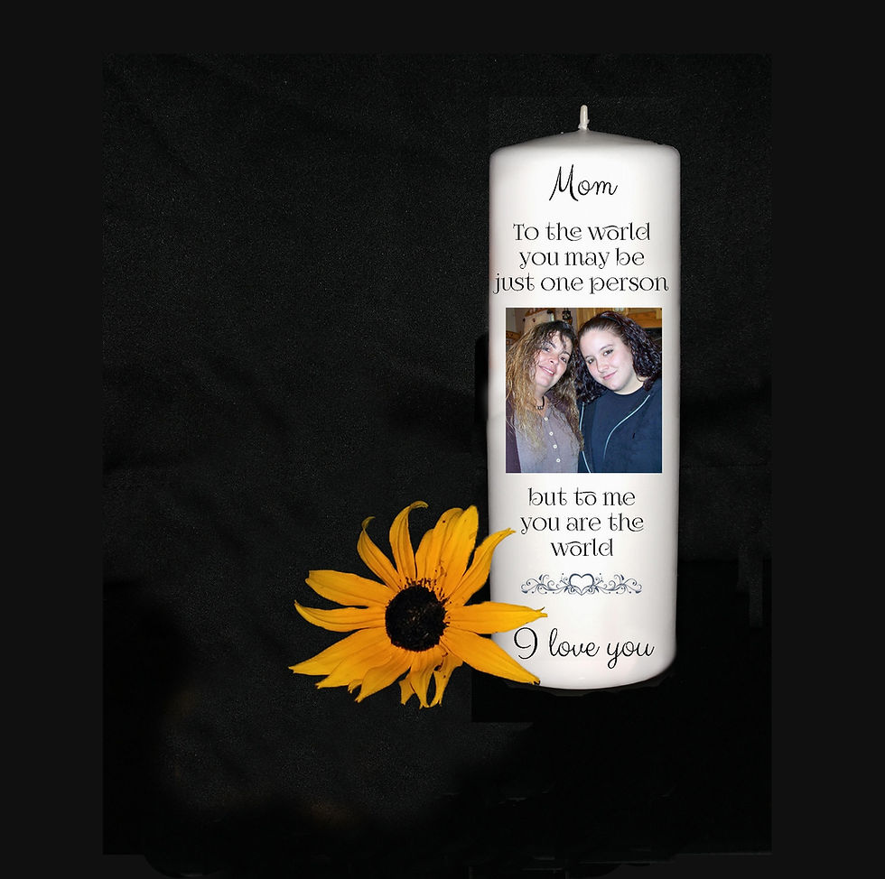 To The World You May Be Personalized Photo Candle