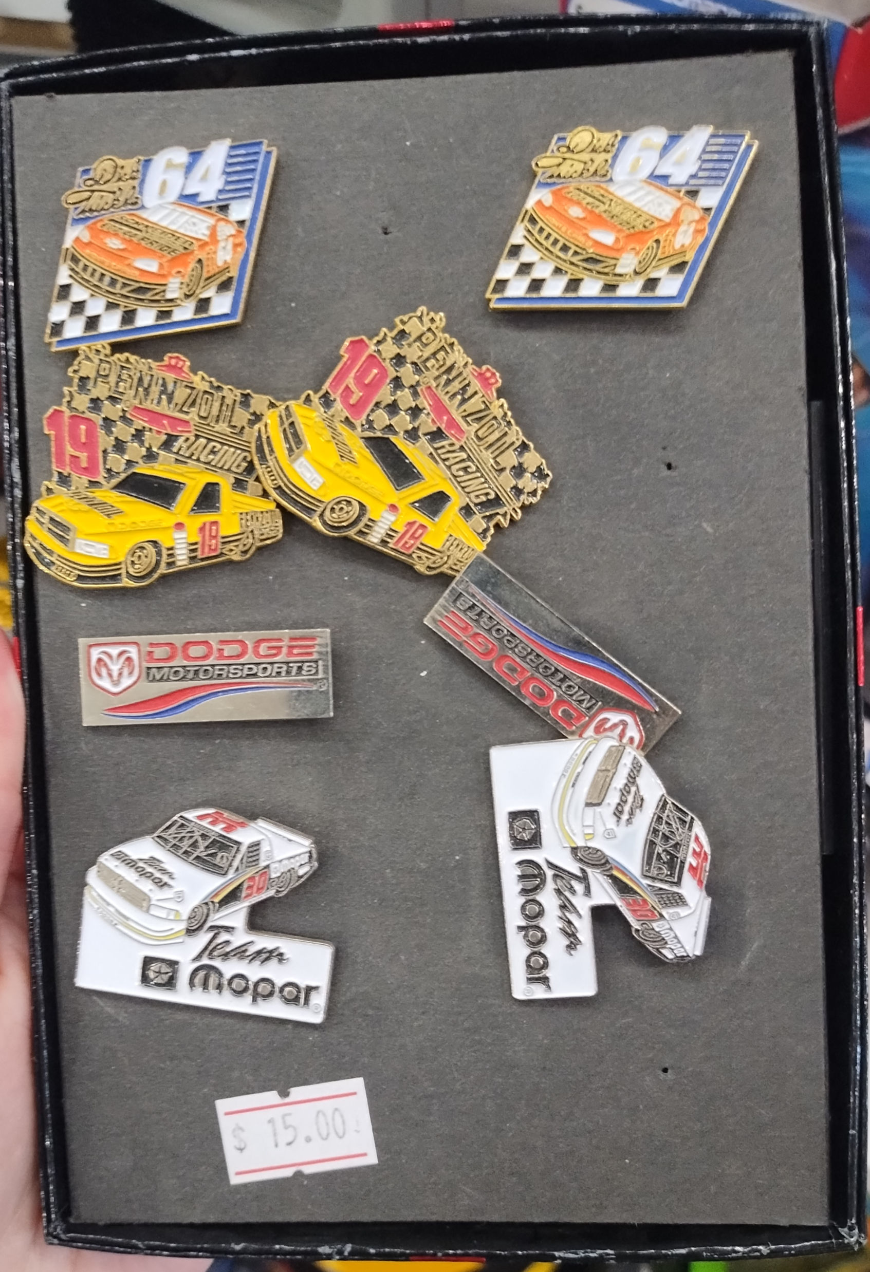 NASCAR and Morpar Collectable Lapel Pin Set