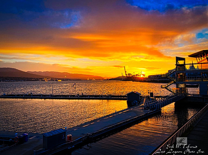 My morning walk views, East Burrard Inlet, Vancouver, BC, Canada