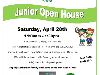 Junior Open House - April 28th, 11-1:30