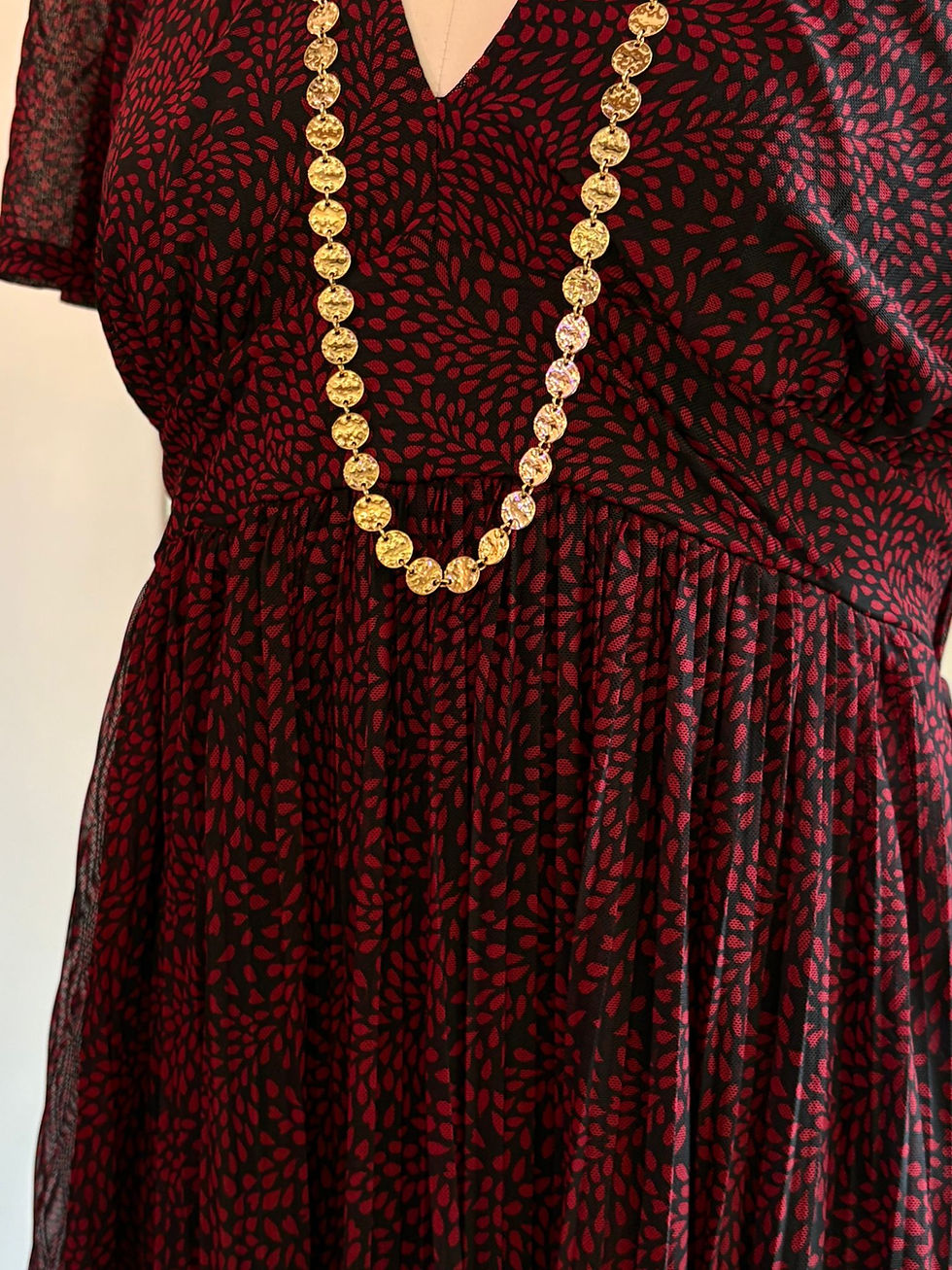 Miniatura: Vestido Carla burdeos