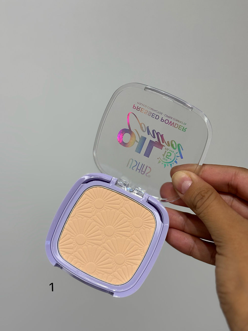 Miniatura: Polvo compacto con esponja y espejo
