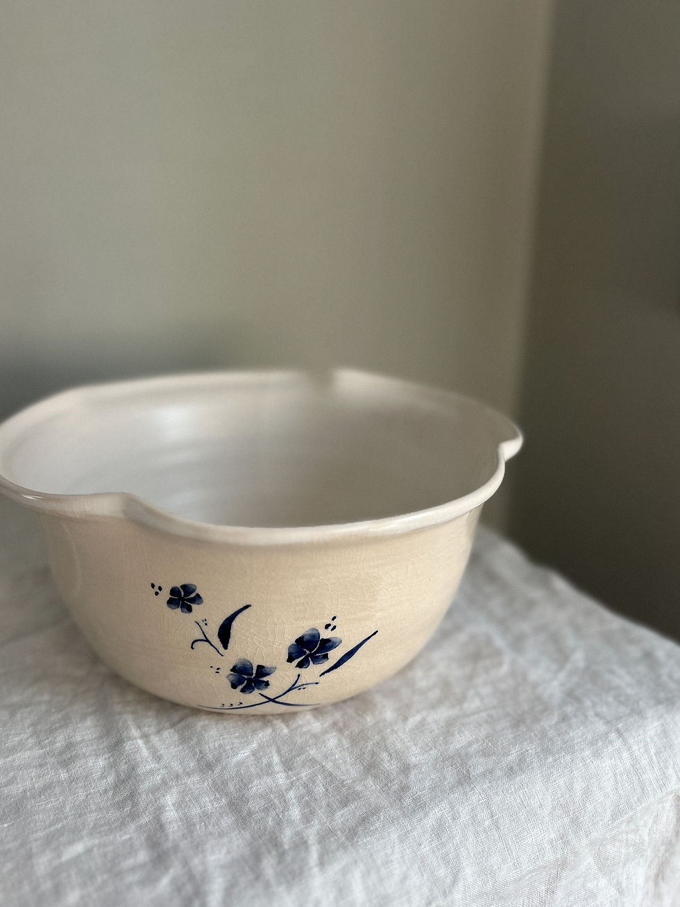 Thumbnail: Claudine II Serving Bowl with Wildflower Brushwork