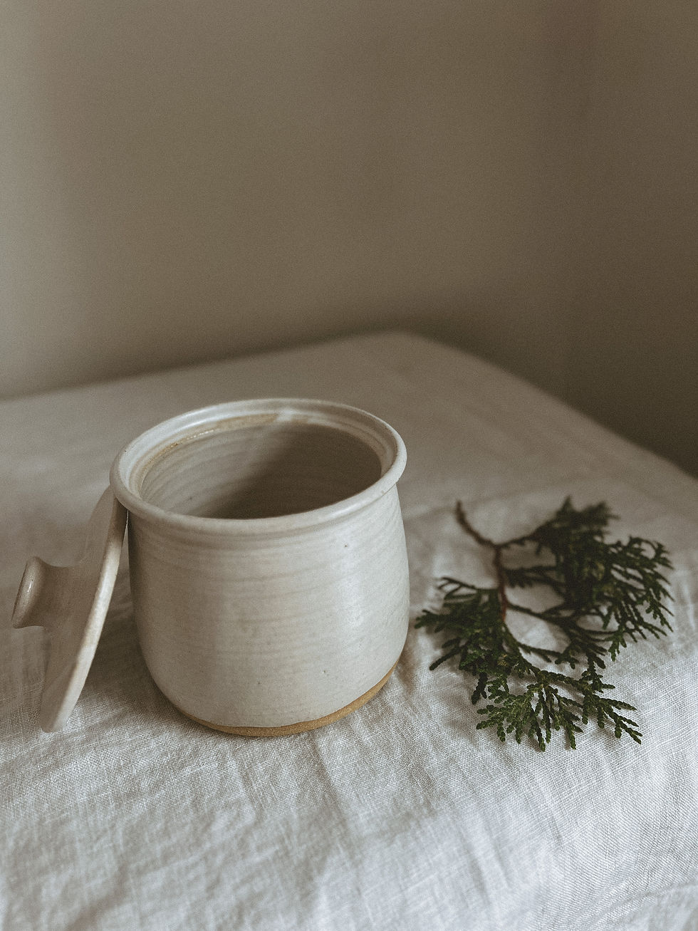 Thumbnail: Stoneware Salt Jar, Cloud