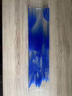 12"x4" Blue & Clear Plate - Top View