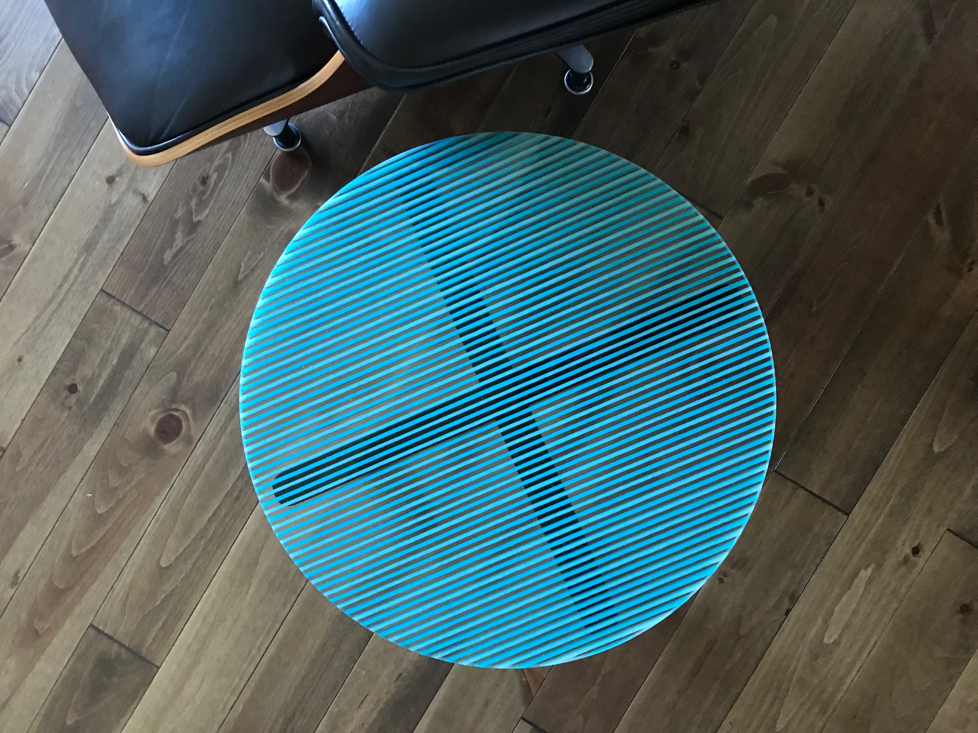Turquoise Striped Table