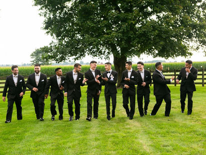 Groomsmen Award-winning wedding photography near Chicago.