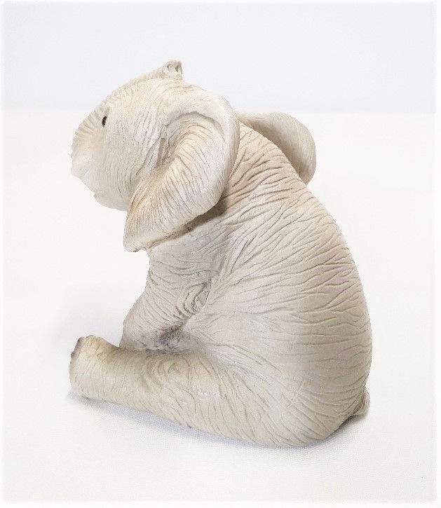 Thumbnail: DE4375 Sculptured Sitting Elephant Figurine