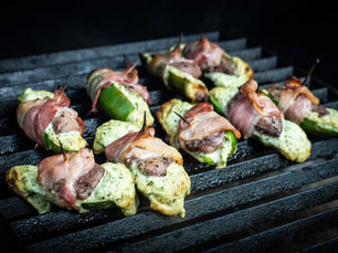 Dove Jalapeño Poppers with Lemon, Honey, & Cilantro Cream Cheese
