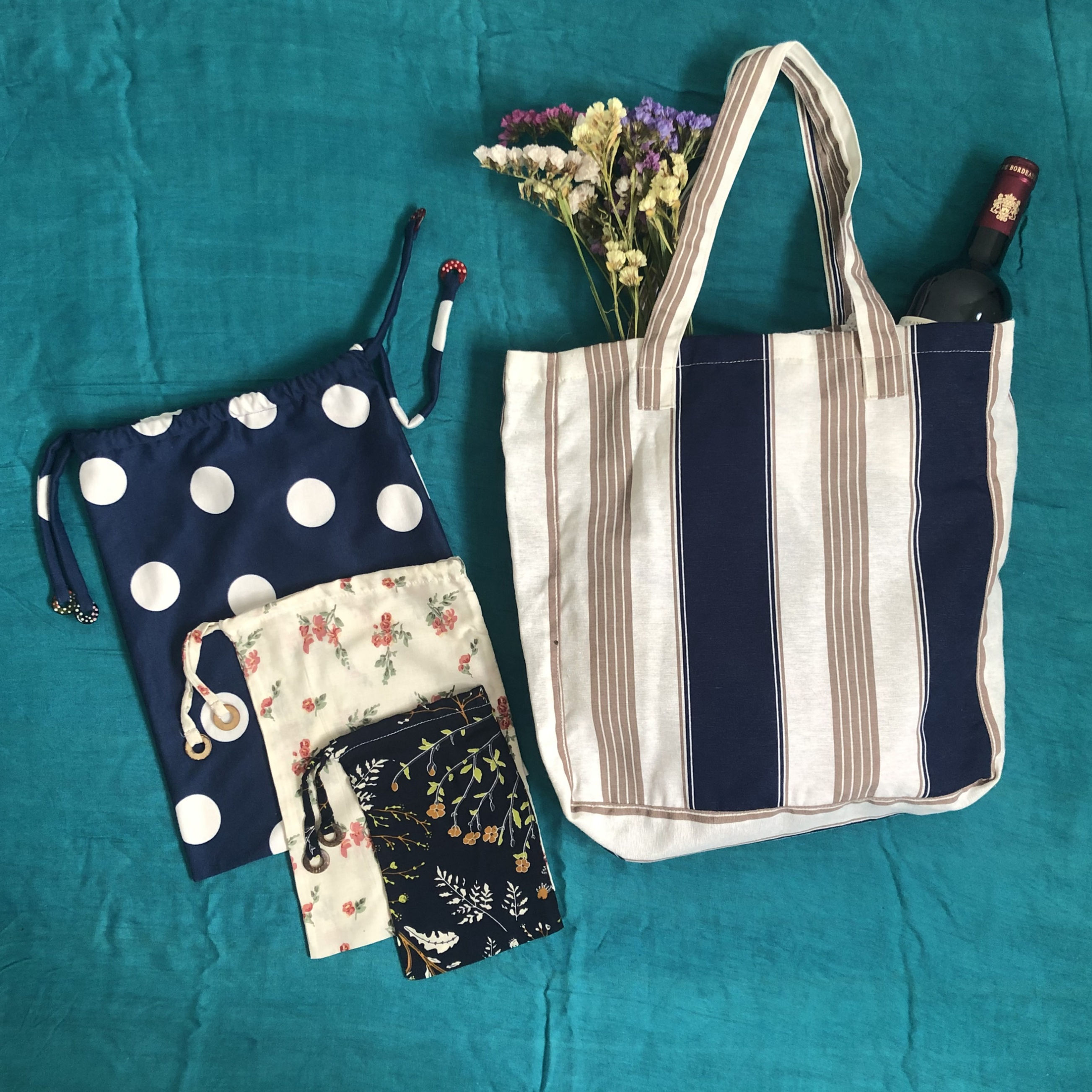 Kit RETAZOS x4 (4 bolsas reutilizables en tela)