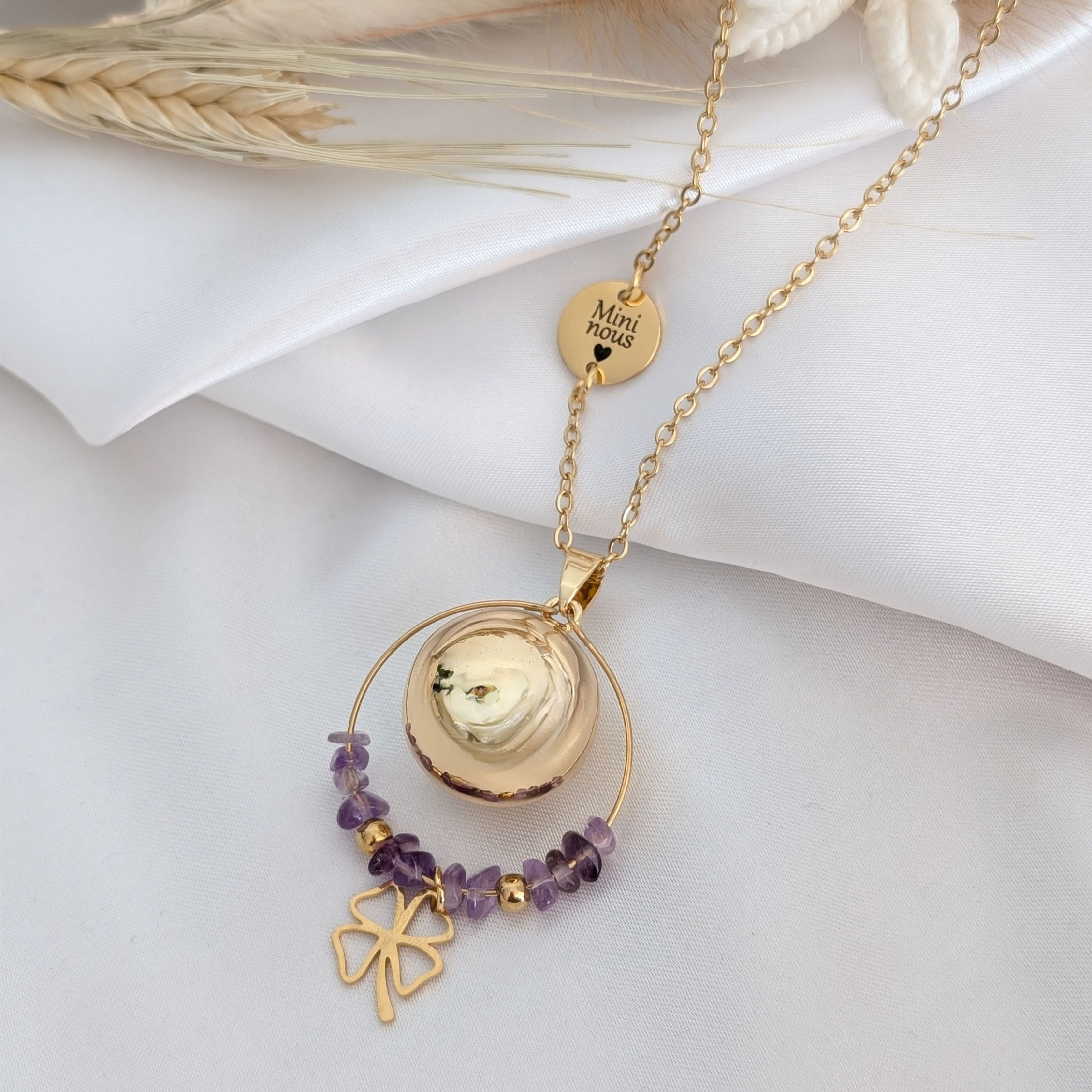 Bola de grossesse "Augustine" Doré/Argenté