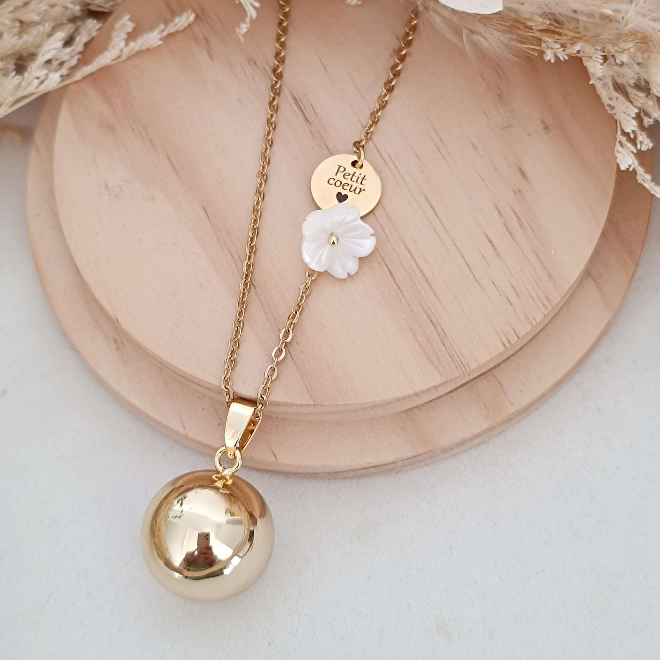 Bola de grossesse "Faustine" doré ou argenté