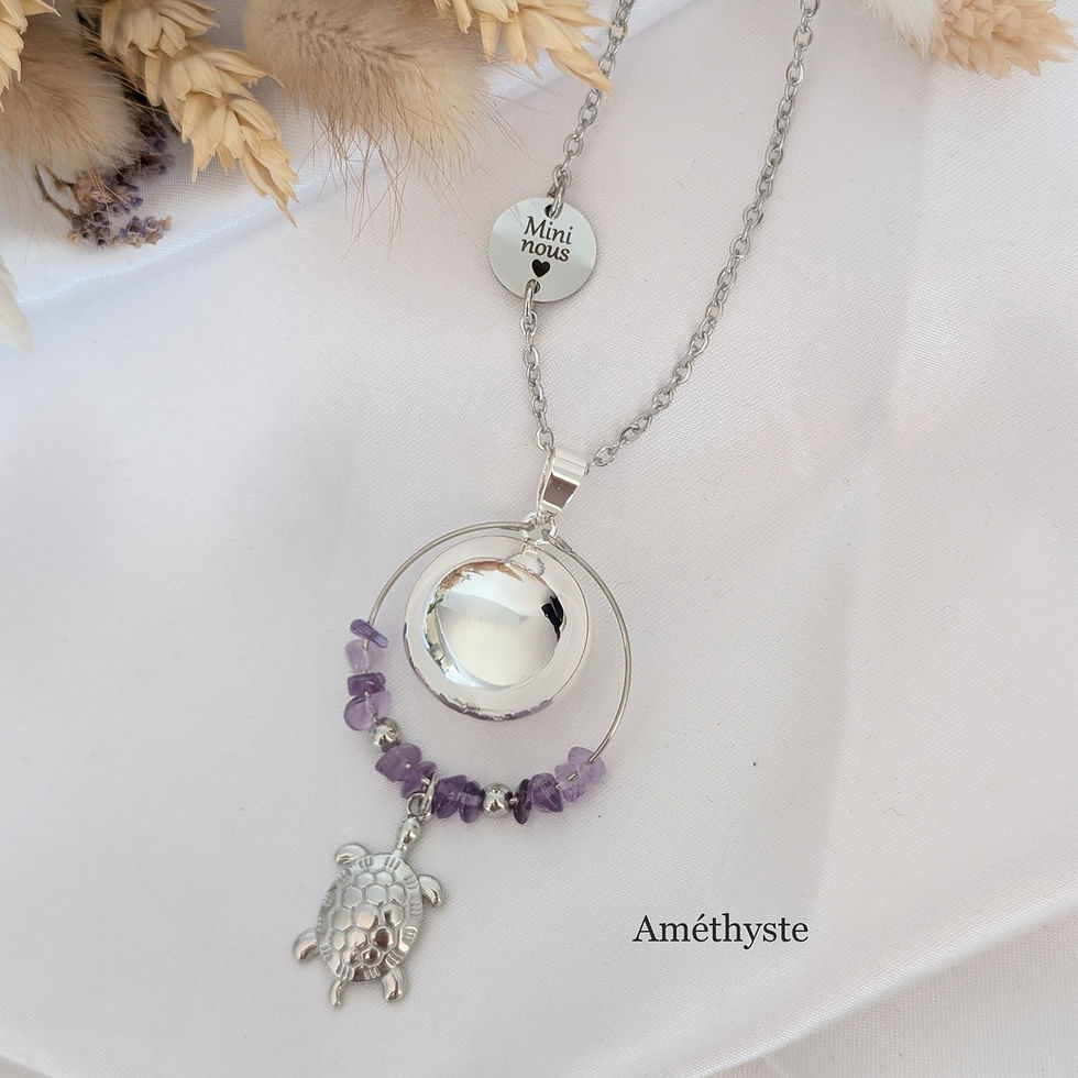 Miniature : Bola de grossesse "Ohana" tortue doré ou argenté 