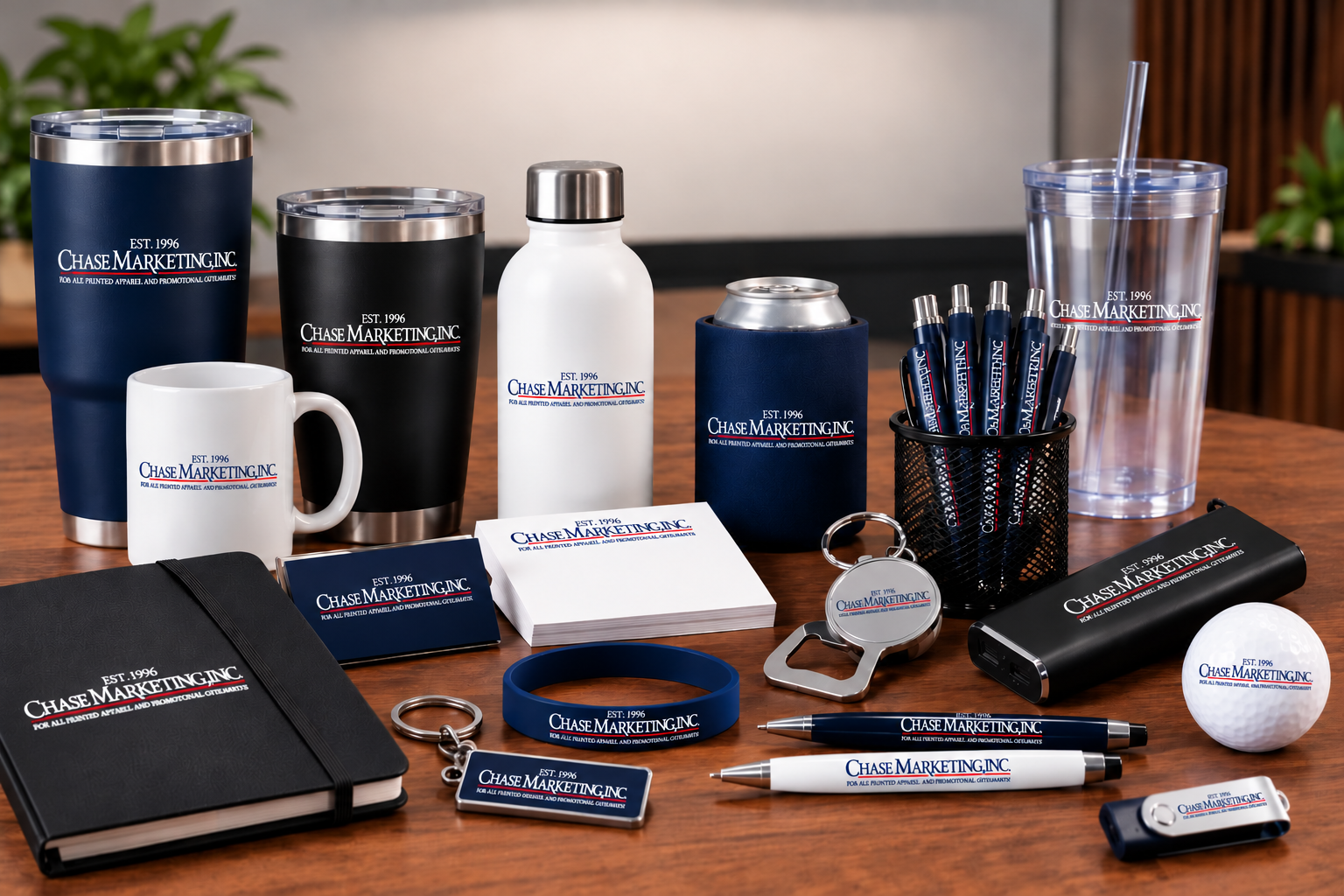 Custom branded drinkware