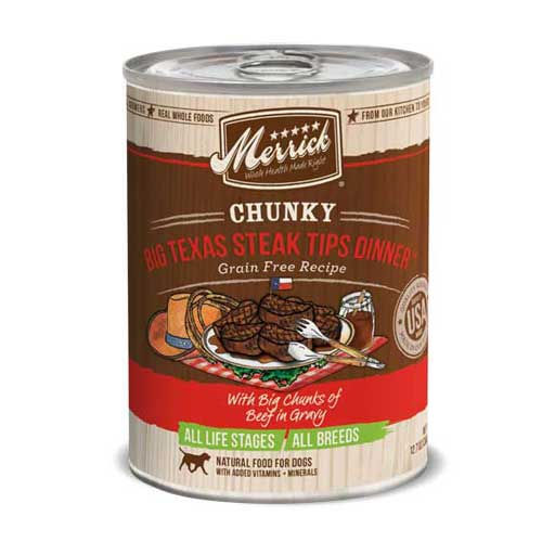 Merrick Big Texas Steak Tips Dinner Grain Free Recipe
